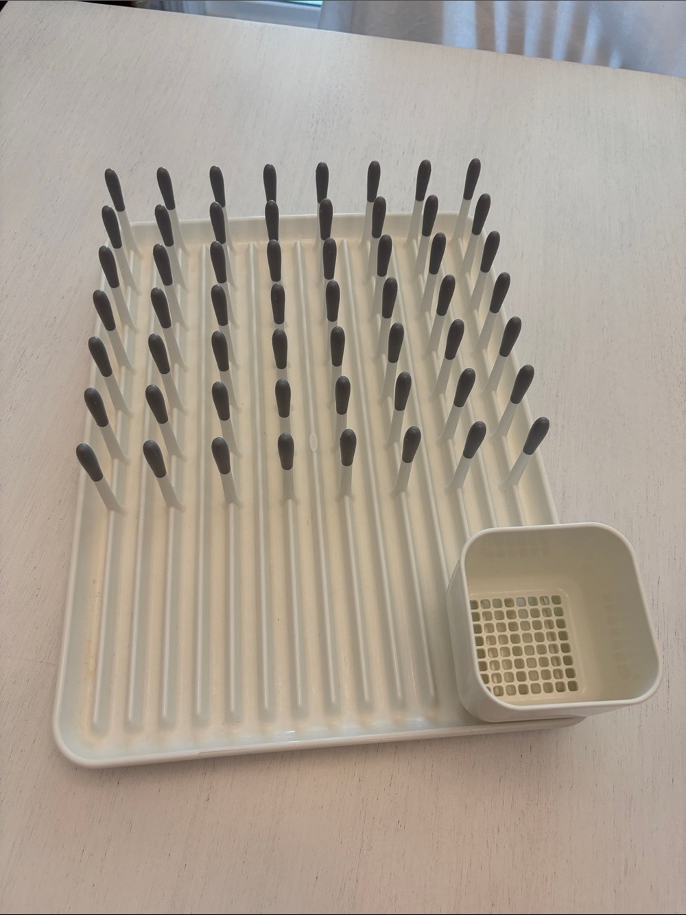 Neutral White and Gray Bottle Drying Rack - Brand